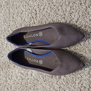 Rothys eggplant purple pointy toed flats sz 11